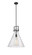 Downtown Urban One Light Pendant in Matte Black (405|411-1SL-BK-G411-16SDY)