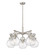 Downtown Urban Five Light Chandelier in Satin Nickel (405|410-5CR-SN-G410-7CL)