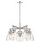 Downtown Urban Five Light Chandelier in Polished Nickel (405|410-5CR-PN-G412-7SDY)
