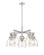 Downtown Urban Five Light Chandelier in Polished Nickel (405|410-5CR-PN-G412-7CL)