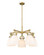 Downtown Urban Five Light Chandelier in Brushed Brass (405|410-5CR-BB-G412-7WH)
