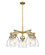 Downtown Urban Five Light Chandelier in Brushed Brass (405|410-5CR-BB-G412-7SDY)