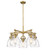 Downtown Urban Five Light Chandelier in Brushed Brass (405|410-5CR-BB-G412-7CL)