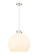 Downtown Urban Three Light Pendant in Polished Nickel (405|410-3PL-PN-G410-18WH)