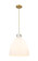 Downtown Urban Three Light Pendant in Brushed Brass (405|410-3PL-BB-G412-16WH)