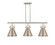 Downtown Urban Three Light Island Pendant in Satin Nickel (405|410-3I-SN-M411-10SN)
