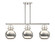 Downtown Urban Three Light Island Pendant in Polished Nickel (405|410-3I-PN-M410-10PN)