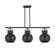 Downtown Urban Three Light Island Pendant in Matte Black (405|410-3I-BK-M410-10BK)