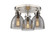Downtown Urban Three Light Semi-Flush Mount in Satin Nickel (405|410-3F-SN-G412-7SM)