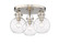 Downtown Urban Three Light Semi-Flush Mount in Satin Nickel (405|410-3F-SN-G410-7CL)