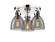 Downtown Urban Three Light Semi-Flush Mount in Polished Nickel (405|410-3F-PN-G412-7SM)