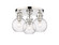 Downtown Urban Three Light Semi-Flush Mount in Polished Nickel (405|410-3F-PN-G410-7SDY)