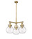 Downtown Urban Three Light Pendant in Brushed Brass (405|410-3CR-BB-G410-7CL)
