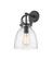 Downtown Urban One Light Wall Sconce in Matte Black (405|410-1W-BK-G412-8SDY)