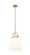 Downtown Urban One Light Mini Pendant in Brushed Brass (405|410-1SM-BB-G412-10WH)
