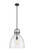 Downtown Urban One Light Pendant in Matte Black (405|410-1SL-BK-G412-14SDY)