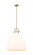 Downtown Urban One Light Pendant in Brushed Brass (405|410-1SL-BB-G412-18WH)