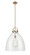 Downtown Urban One Light Pendant in Brushed Brass (405|410-1SL-BB-G412-18CL)
