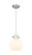 Newton One Light Mini Pendant in Brushed Satin Nickel (405|410-1PS-SN-G410-8WH)