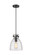 Downtown Urban One Light Pendant in Matte Black (405|410-1PS-BK-G412-8SDY)