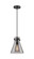 Downtown Urban One Light Pendant in Matte Black (405|410-1PS-BK-G411-8SM)