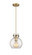 Newton One Light Mini Pendant in Brushed Brass (405|410-1PS-BB-G410-8SDY)