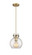 Downtown Urban One Light Mini Pendant in Brushed Brass (405|410-1PS-BB-G410-8SDY)