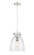 Downtown Urban One Light Pendant in Polished Nickel (405|410-1PM-PN-G412-10CL)