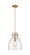 Downtown Urban One Light Pendant in Brushed Brass (405|410-1PM-BB-G412-10SDY)