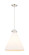 Downtown Urban One Light Pendant in Polished Nickel (405|410-1PL-PN-G411-18WH)