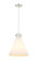 Downtown Urban One Light Pendant in Polished Nickel (405|410-1PL-PN-G411-16WH)