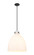 Downtown Urban One Light Pendant in Matte Black (405|410-1PL-BK-G412-16WH)