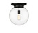 Essex One Light Flush Mount in Matte Black (405|221-1F-BK-G202-14)