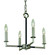 Schiller Four Light Chandelier in Brushed Nickel with Matte Black Accents (8|L1084 BN/MBLACK)