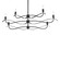 Willow Six Light Chandelier in Black (39|136350-SKT-MULT-10)