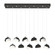 Brooklyn Brooklyn 10-Light Double Shade Pendant in Black (39|131205-SKT-STND-10-02-GG0711)