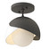 Brooklyn Brooklyn 1-Light Double Shade Semi-Flush in Natural Iron (39|121377-SKT-20-02-GG0711)