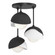 Brooklyn Brooklyn 3-Light Double Shade Semi-Flush in Black (39|121374-SKT-10-02-GG0711)