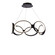 Solitaire LED Pendant in Black (34|PD-21324-BK)