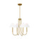 Porteau Four Light Chandelier in Satin Brass (454|DJC1024SB)