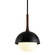 Cadet One Light Pendant in Black And Natural Acacia (67|F7645-SBK)