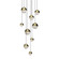 Grapes LED Pendant in Brass Finish (69|2916.14-AST)