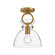 Waldo One Light Semi-Flush Mount in Aged Gold/Clear (452|SF411809AGCL)