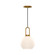 Soji One Light Pendant in Aged Gold/Opal Matte Glass (452|PD601608AGOP)