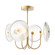 Hera LED Pendant in Brushed Gold/Clear Ribbed Glass (452|PD417904BGCR)