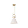 Emerson One Light Pendant in Aged Gold/Glossy Opal Glass (452|PD412511AGGO)