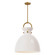 Waldo One Light Pendant in Aged Gold/Glossy Opal Glass (452|PD411818AGGO)