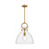 Waldo One Light Pendant in Aged Gold/Clear (452|PD411814AGCL)
