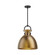 Waldo One Light Pendant in Matte Black/Aged Gold (452|PD411314MBAG)