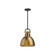 Waldo One Light Pendant in Matte Black/Aged Gold (452|PD411311MBAG)